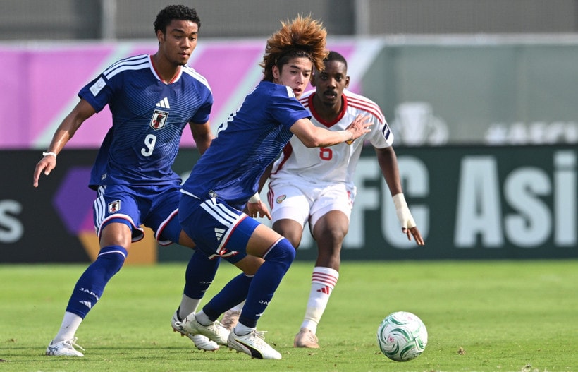 U23 Nhật Bản (áo xanh) sớm vào tứ kết U23 châu Á 2026. (Nguồn: AFC)