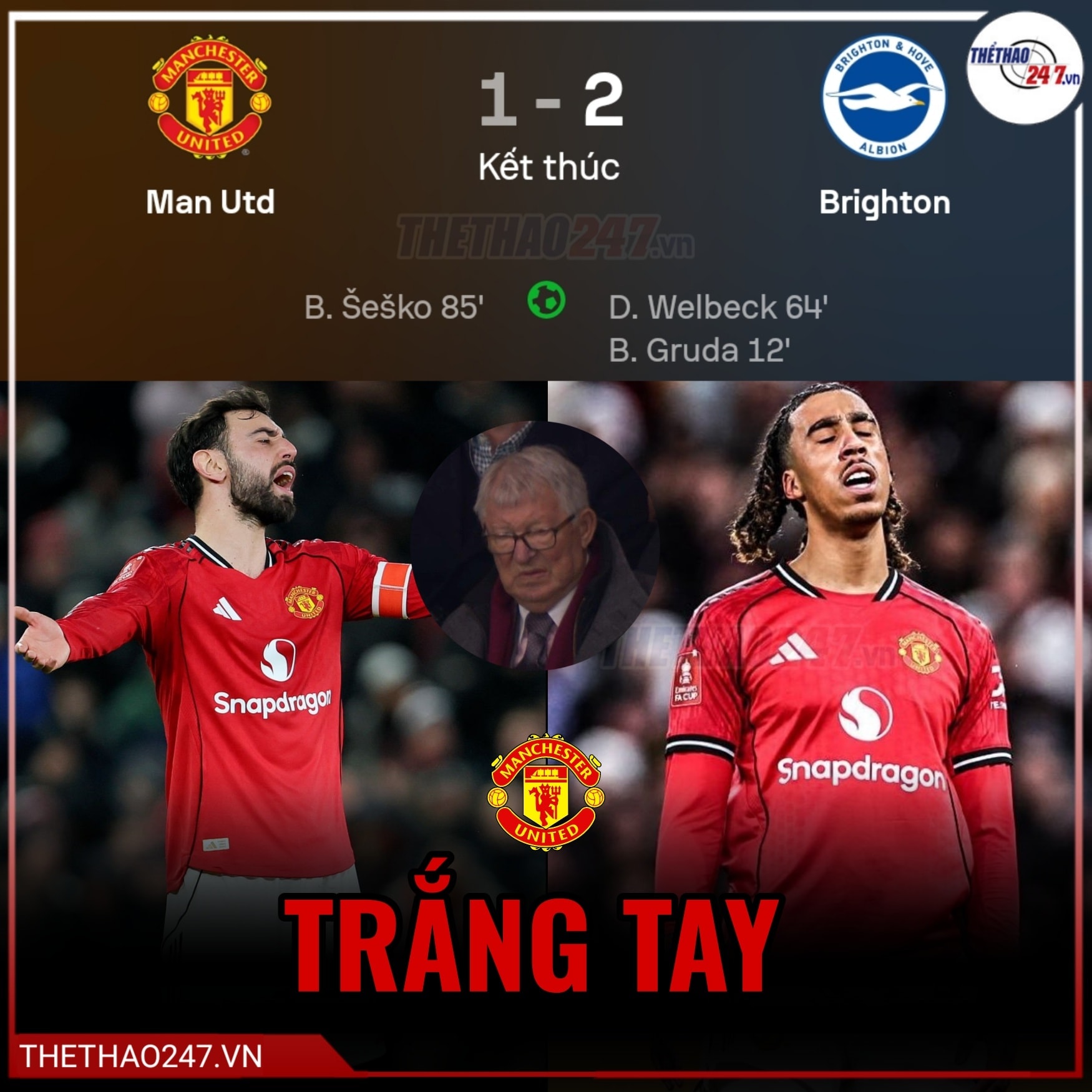 Đội hình Manchester United thi đấu bế tắc