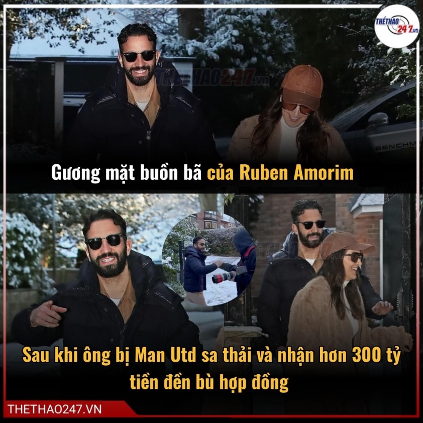 Ruben Amorim mỉm cười rạng rỡ sau khi rời Manchester United