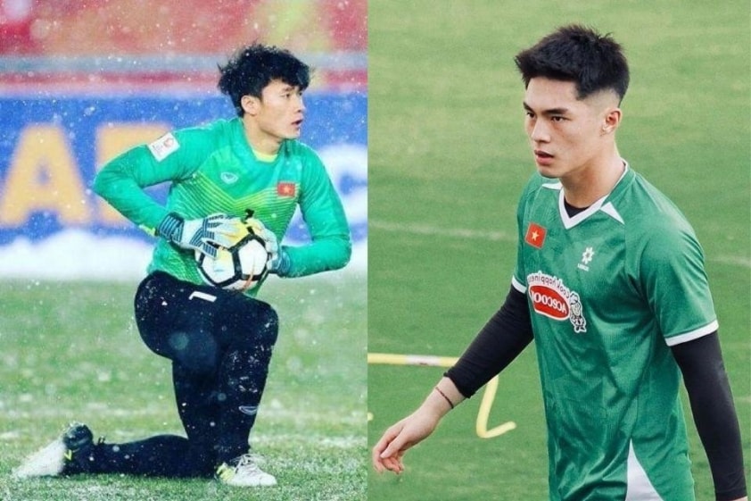 Thủ môn Bùi Tiến Dũng và Trung Kiên mang lại sự an tâm cho U23 Việt Nam
