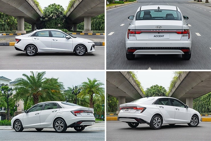 Hệ thống đèn LED định vị ban ngày kéo dài ấn tượng trên Hyundai Accent