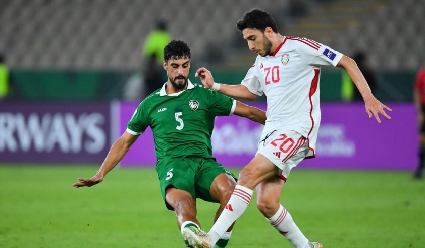 Các cầu thủ U23 UAE trong trận đấu