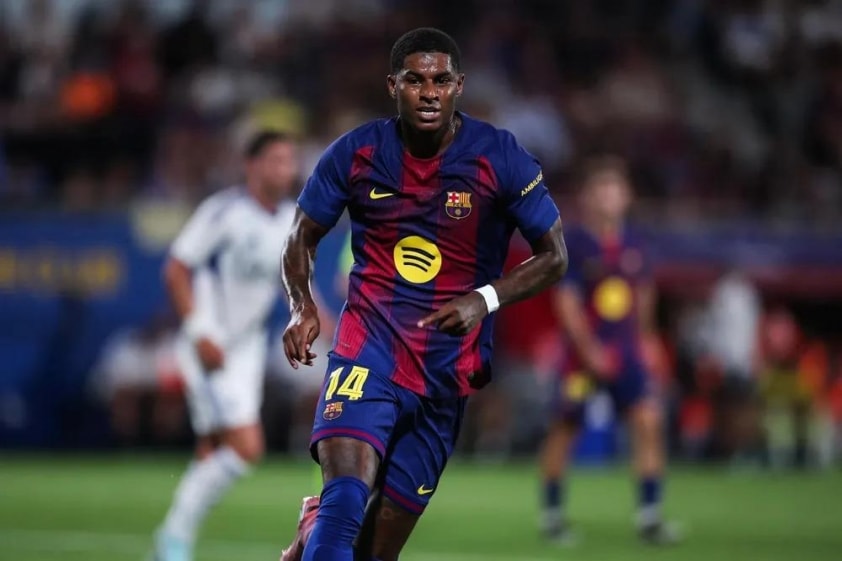 Marcus Rashford trong màu áo Barcelona