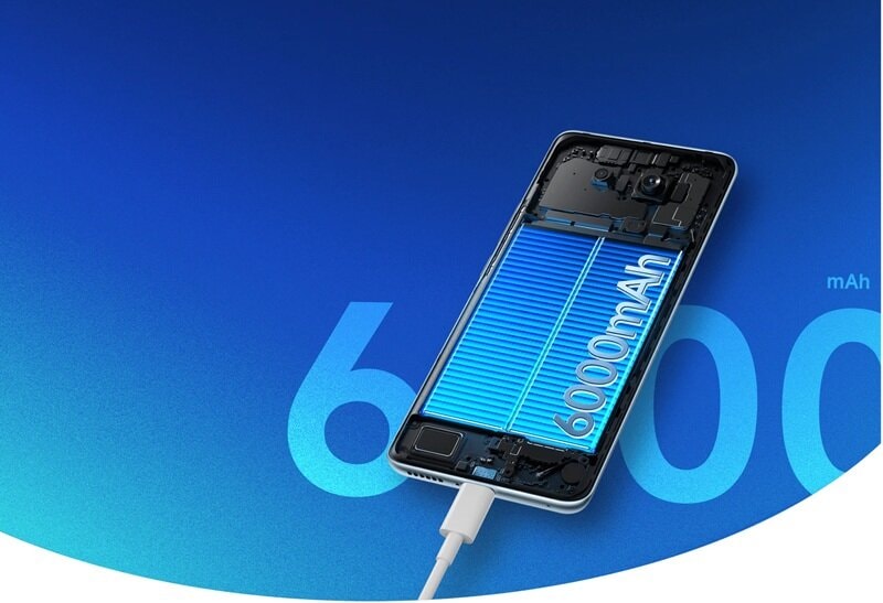 Viên pin dung lượng lớn 6000mAh là điểm mạnh nhất của Redmi Note 15 4G