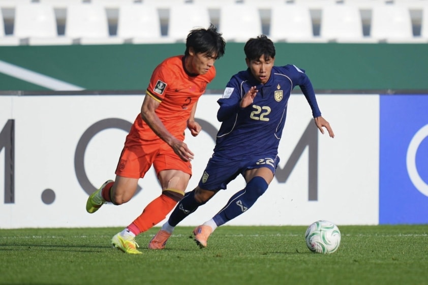 Thủ môn Li Hao của U23 Trung Quốc thi đấu xuất sắc trước U23 Thái Lan