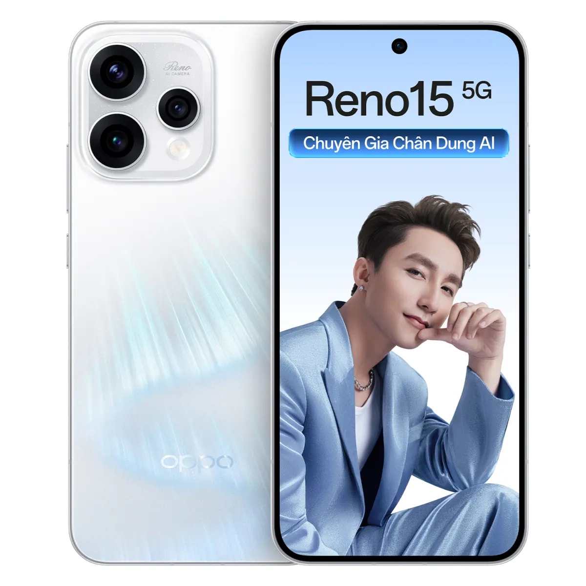 Phiên bản OPPO Reno15 5G với khung nhôm cao cấp và mặt kính sang trọng