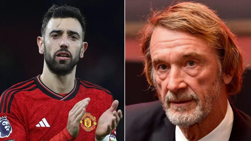 Tiền vệ Bruno Fernandes trong màu áo Manchester United