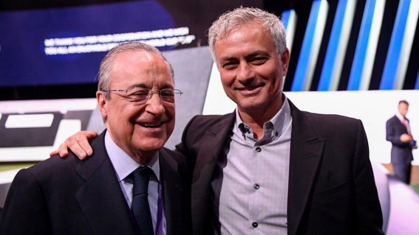 Chu tich Florentino Perez va Jose Mourinho