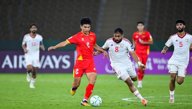 U23 Việt Nam ăn mừng chiến thắng tại tứ kết U23 Châu Á 2026