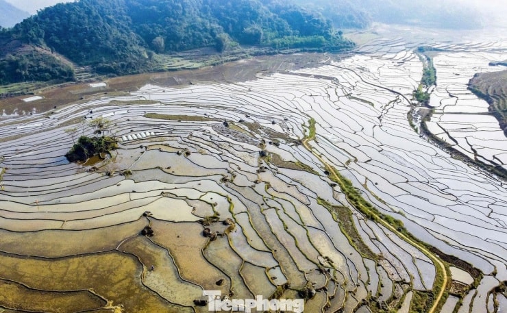 Bản Đôn (xã Pù Luông, tỉnh Thanh Hóa) đang bước vào mùa đổ ải khi người dân dẫn nước về các ruộng lúa.