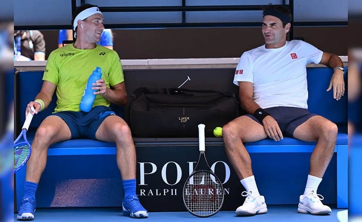 Federer thi đấu cùng Ruud