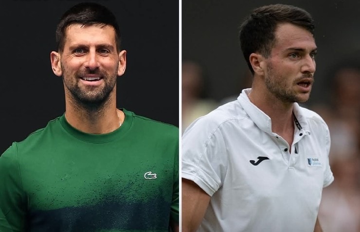 Djokovic (bên trái) tham vọng tiến sâu nên Martinez (bên phải) sẽ là phép thử phong độ