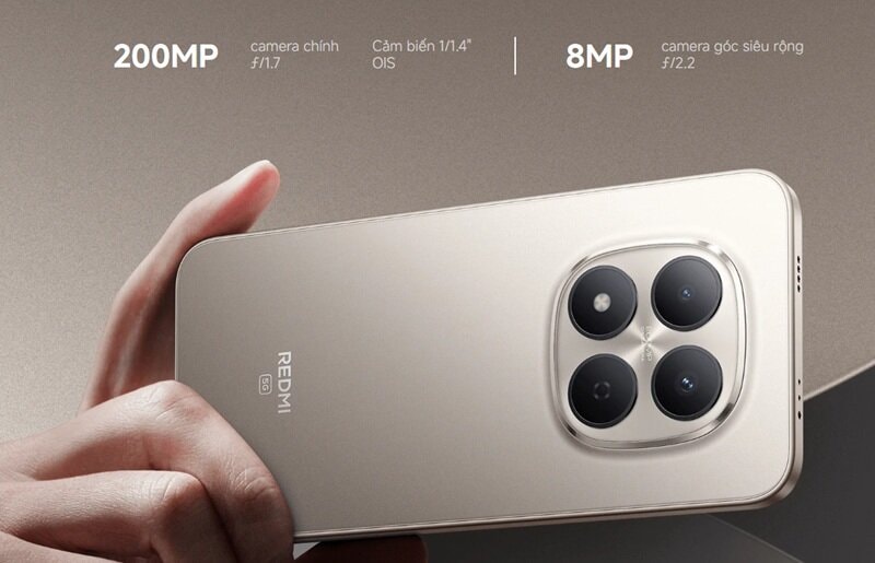 Hệ thống camera 200MP tích hợp AI trên Redmi Note 15 Pro 5G
