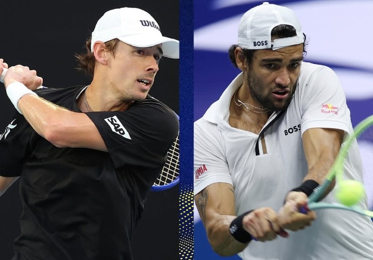 De Minaur (bên trái) và Berrettini (bên phải), kinh điển ở vòng 1