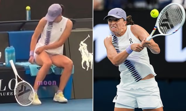 Iga Swiatek tự tay xé váy thi đấu ngay giữa trận tại Australian Open 2026