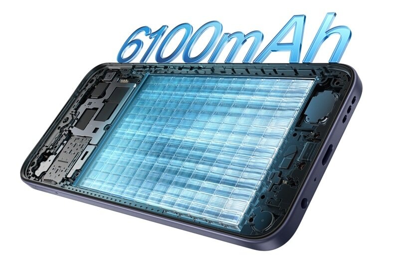 Dung lượng pin khủng 6100 mAh trên OPPO A6x
