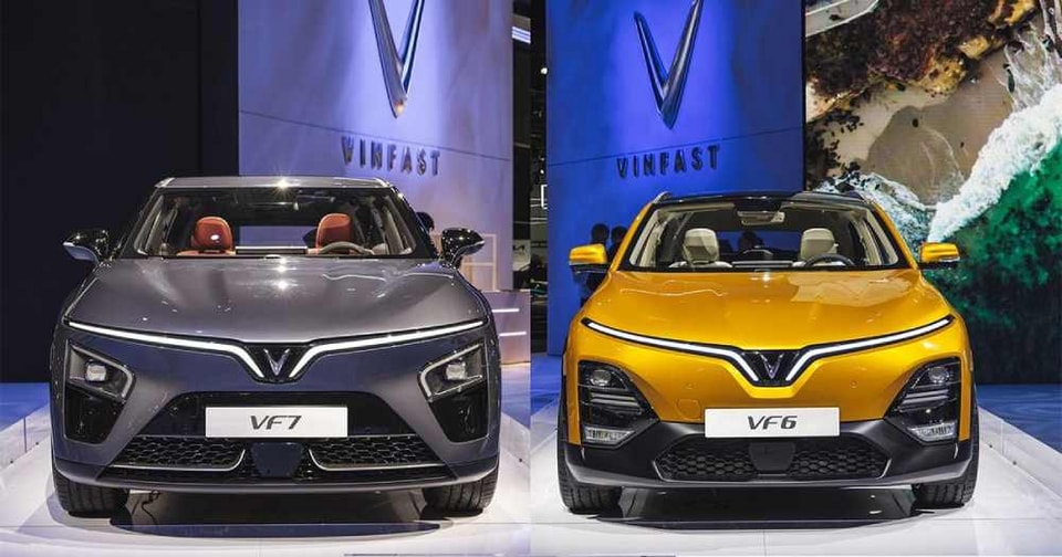 Mẫu xe điện VinFast VF 6 và VF 7 tại Ấn Độ