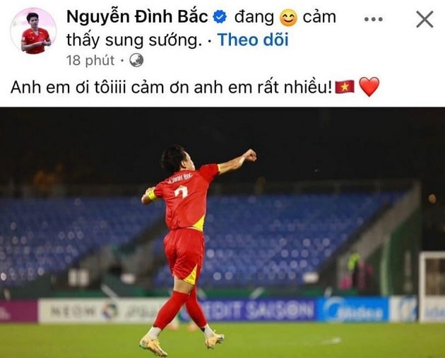 Nguyễn Đình Bắc trải qua trận đấu kịch tính với nhiều cung bậc cảm xúc tại U23 châu Á.