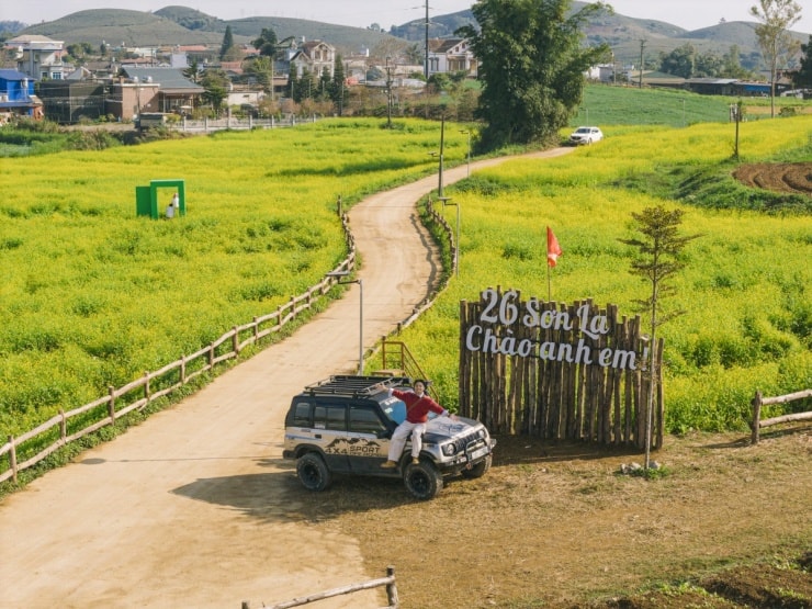 Cận cảnh vườn hoa cải tại Lõi Tươi Farm, Vân Sơn