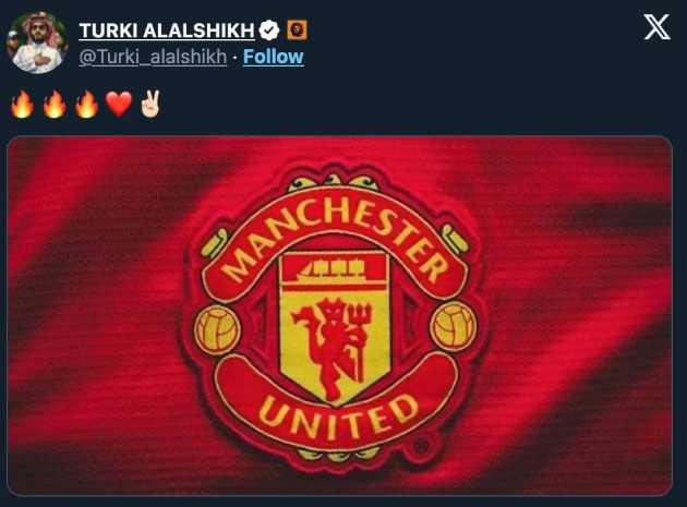 Dòng trạng thái của tỷ phú Turki Alalshikh gây bão trên mạng xã hội sau trận đấu.