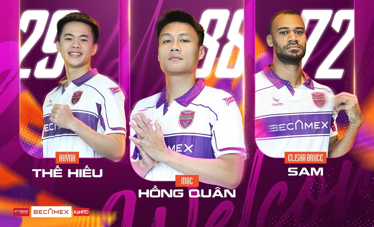 Becamex TP.HCM bổ sung 3 tân binh cho giai đoạn 2 V-League 2025-2026 trong đó có Sam Elisha Bruce.