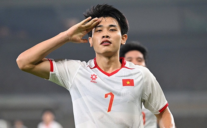 Tiền đạo Nguyễn Đình Bắc thi đấu nỗ lực tại giải U23 châu Á 2026