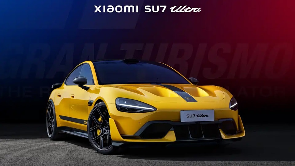 Xiaomi SU7 Ultra trong giao diện game Gran Turismo 7