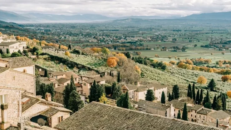 Kiến trúc đá cổ kính tại Perugia, vùng Umbria, Italy
