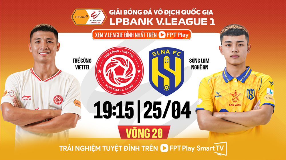 Link VTV7 trực tiếp bóng đá Thể Công Viettel vs SLNA