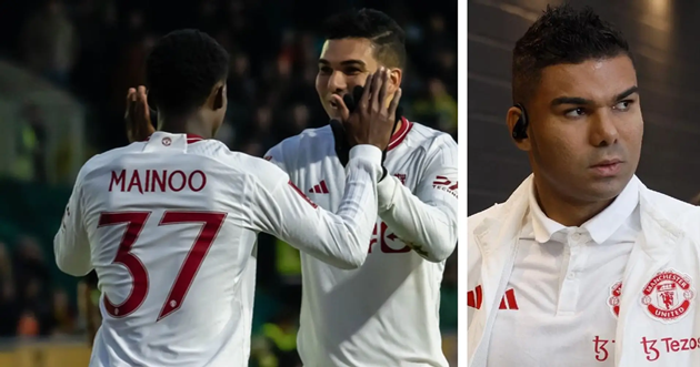 Casemiro đóng vai trò người anh và cũng là người thầy của Mainoo tại Man Utd.