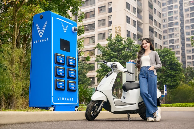 Xe máy điện VinFast sử dụng dịch vụ đổi pin