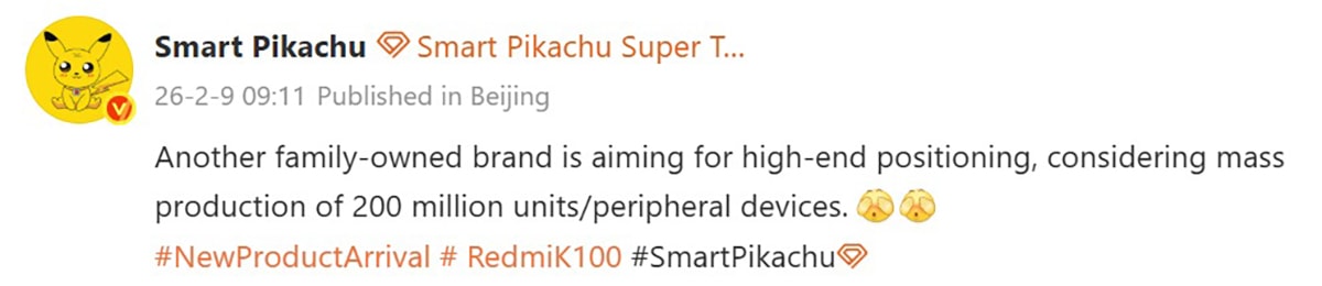 Redmi K100 Pro Max được đồn đại có camera 200MP chất lượng cao
