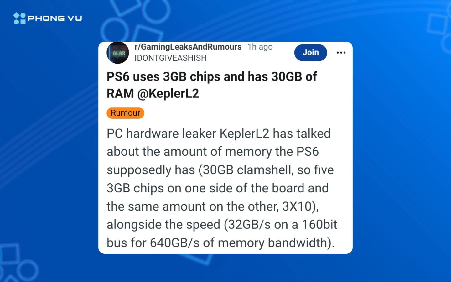 Sony PlayStation 6 rò rỉ cấu hình RAM 30GB GDDR7