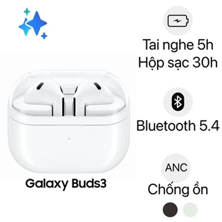 Tai nghe Samsung Galaxy Buds 3 với thiết kế hiện đại