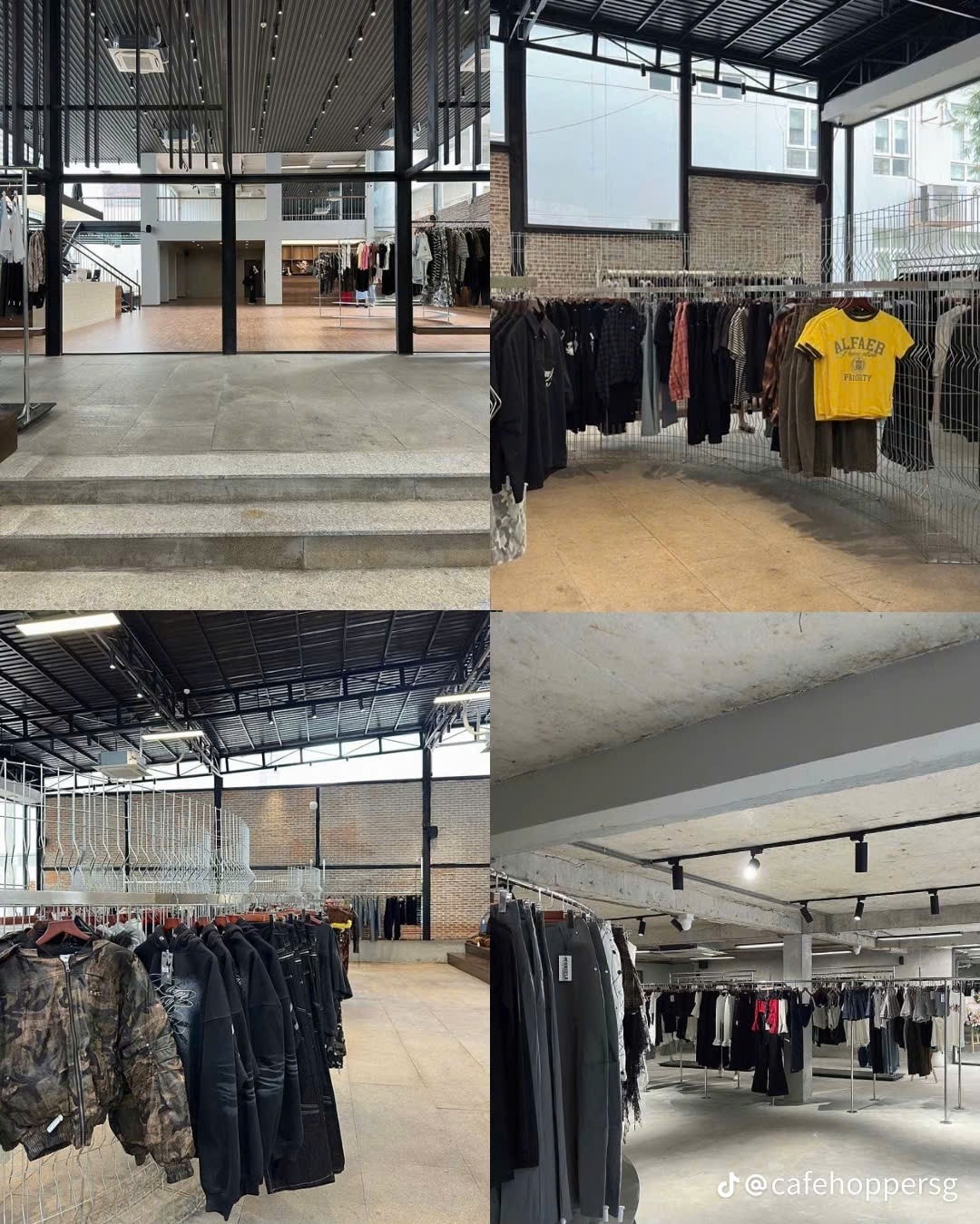Không gian mua sắm tại 11 Garmentory với thiết kế công nghiệp