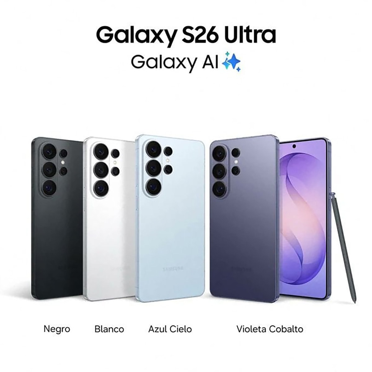 Poster quảng cáo Galaxy S26 Ultra xác nhận các tùy chọn màu sắc