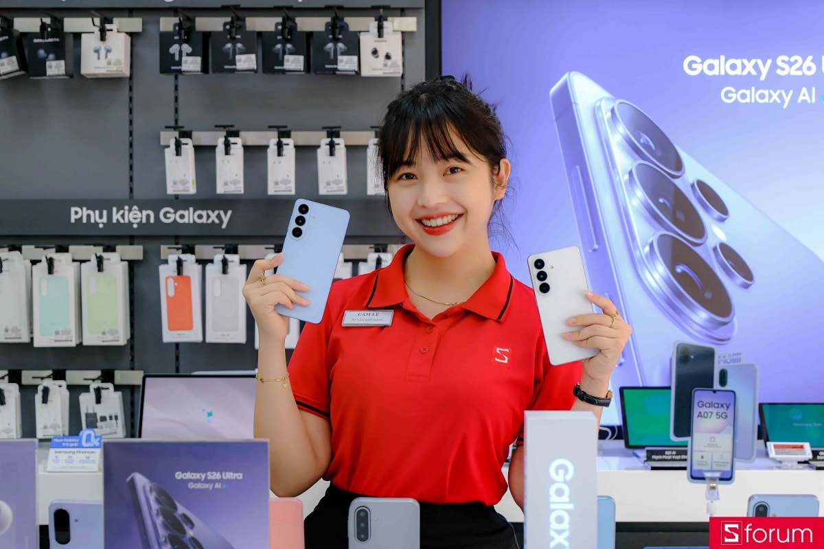 Khu vực trưng bày Galaxy S26 Series
