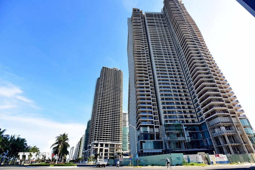 Dự án Condotel, khách sạn Soleil Ánh Dương Đà Nẵng nằm trên đường Phạm Văn Đồng, phường An Hải. (Ảnh: Hải Âu/TTXVN)