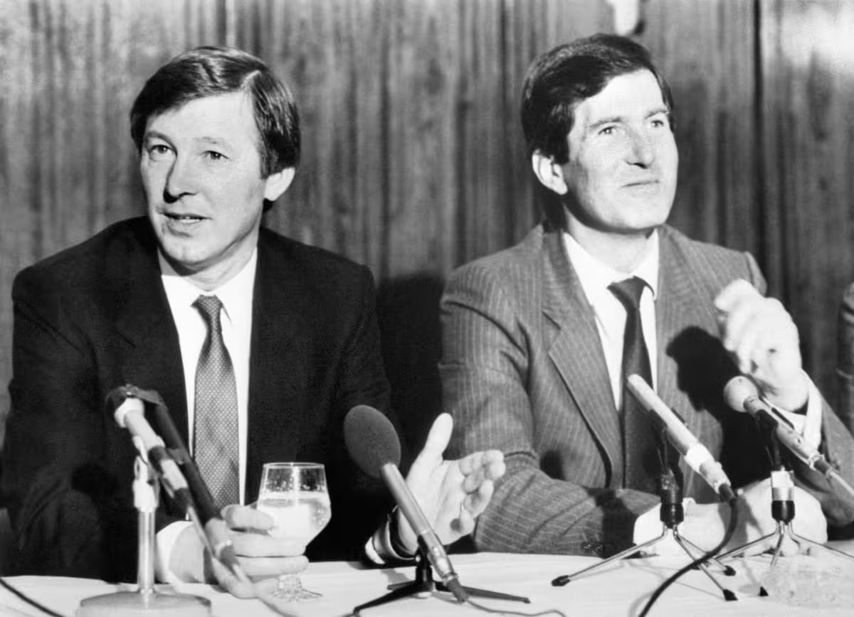 Sir Alex Ferguson những ngày đầu tiếp quản Manchester United năm 1986.