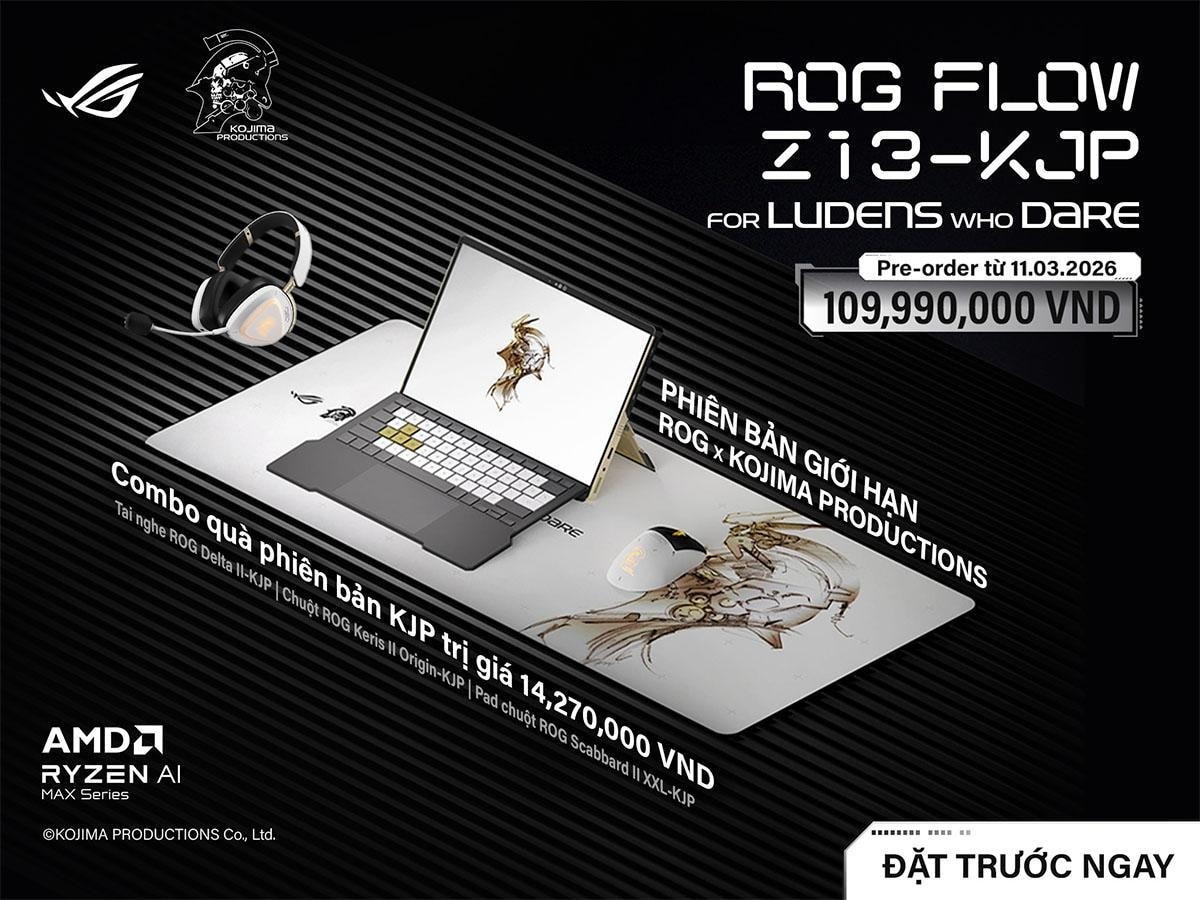 Mức giá niêm yết của ROG Flow Z13-KJP là 109.990.000 VN