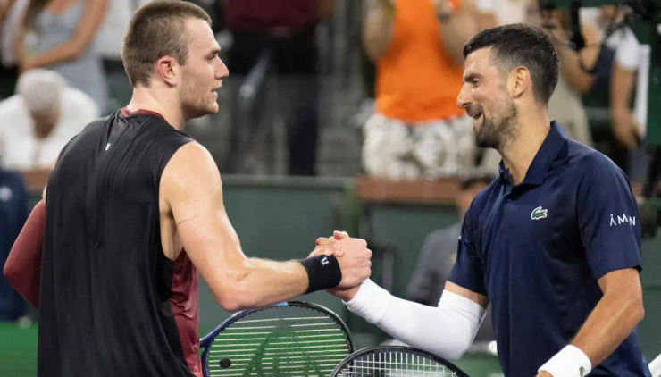 Djokovic và Jack Draper tại Indian Wells