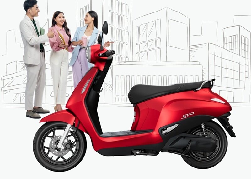 Xe máy điện VinFast Evo kiểu dáng cổ điển tích hợp công nghệ đổi pin