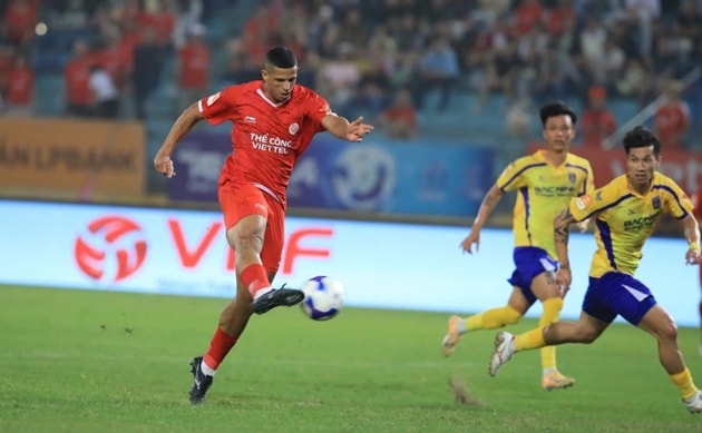 Lucao ghi bàn thắng duy nhất trong trận đấu giữa Thể Công Viettel và Bắc Ninh.
