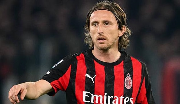 Luka Modric trong màu áo AC Milan tại Serie A.