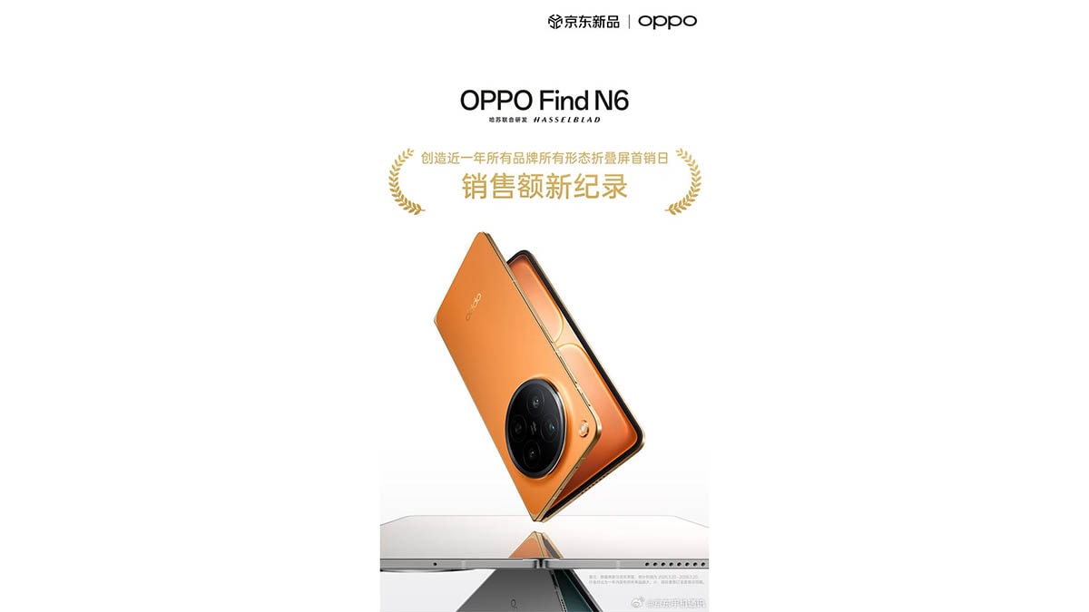 OPPO Find N6 ghi nhận doanh số bán hàng ấn tượng trong ngày đầu mở bán tại Trung Quốc