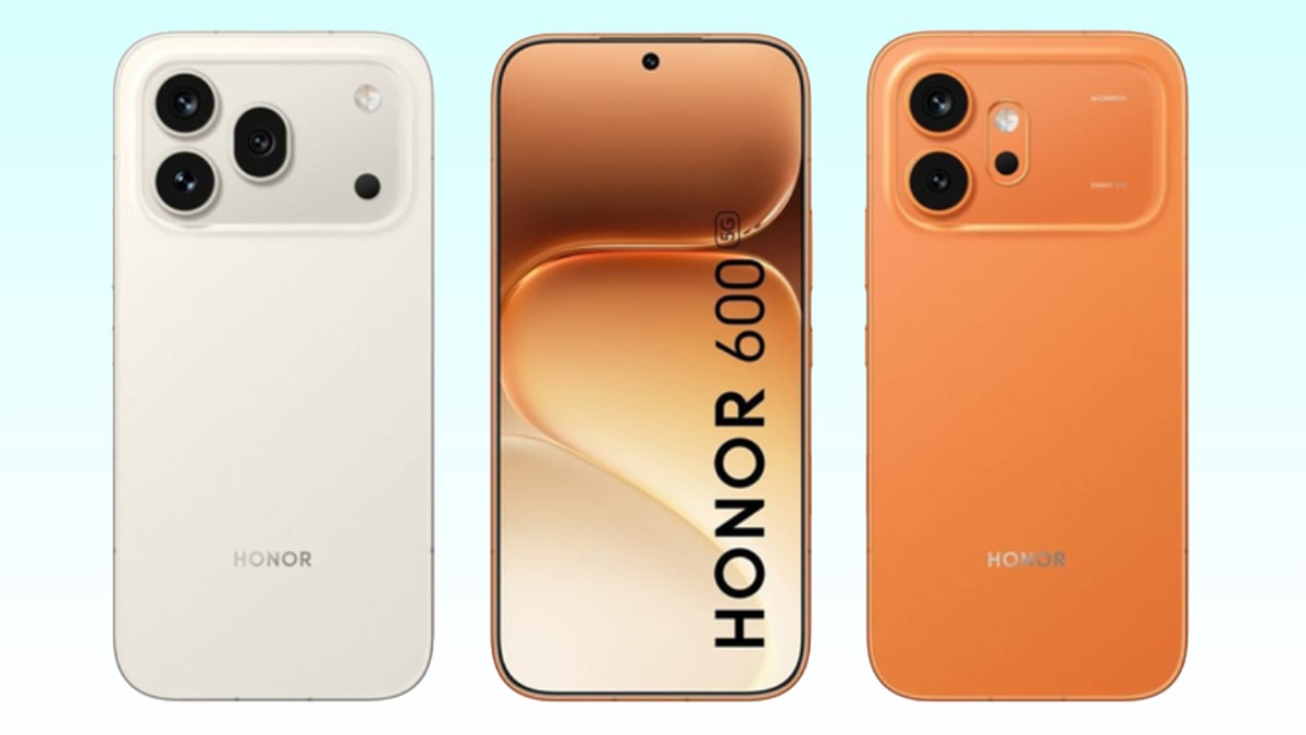 Hình ảnh render thiết kế mặt sau của HONOR 600 Series với cụm camera ngang lớn