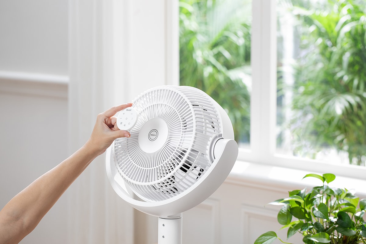 Chế độ Eco và cảm biến nhiệt độ trên quạt Levoit