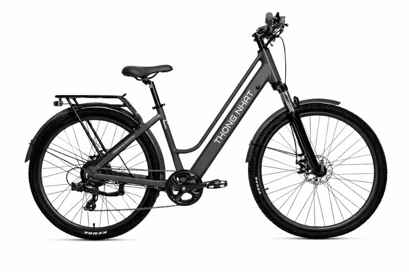 Xe đạp trợ lực điện Thống Nhất E-TN 02 PREMIUM màu xám bạc hiện đại