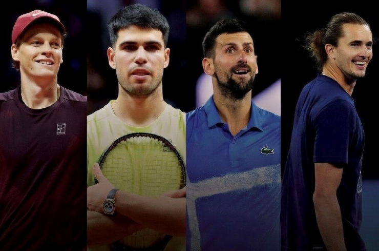 Sinner áp sát vị trí Alcaraz, Djokovic mất vị trí thứ ba cho Zverev