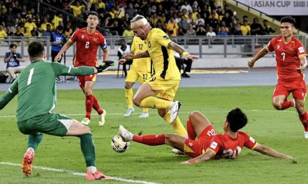 Các cầu thủ Malaysia tập luyện trước trận gặp Việt Nam tại vòng loại Asian Cup 2027.